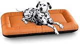 Knuffelwuff 13059 In und Outdoor Hundebett Hundekissen Hundesofa Hundekörbchen Hundekorb, Lucky Color Edition, Größe XXL 120 x 85 cm, orange